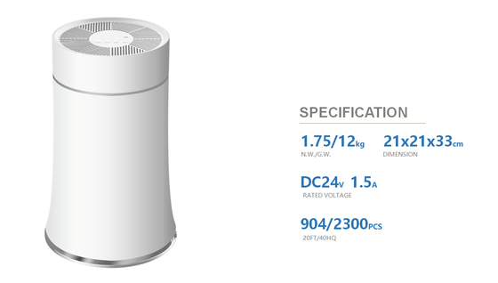 PM2.5 Anion Air Purifier Kebisingan Rendah FDA Membersihkan Pembersih Udara Medis