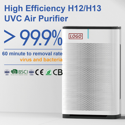 H13 HEPA Filter UV Air Sterilizer Desktop Air Purifier Untuk Kantor