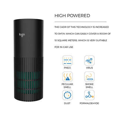 Tenang 38dB Desktop UV Air Purifier Perlindungan Keamanan Ganda Untuk Mobil