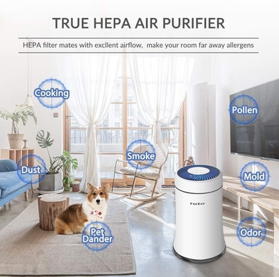 HEPA 13 Desktop Air Purifier 200 Sq Ft 100-240V 24W Bahan ABS